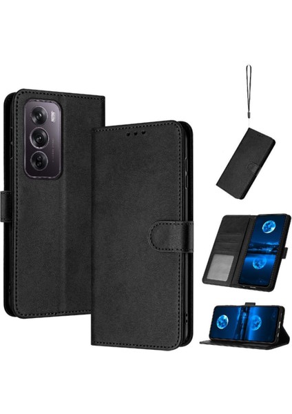 Kart Yuvası ile Oppo Oppo 12 Pro 5g Pu Deri Kickstand Için Flip Case (Yurt Dışından)