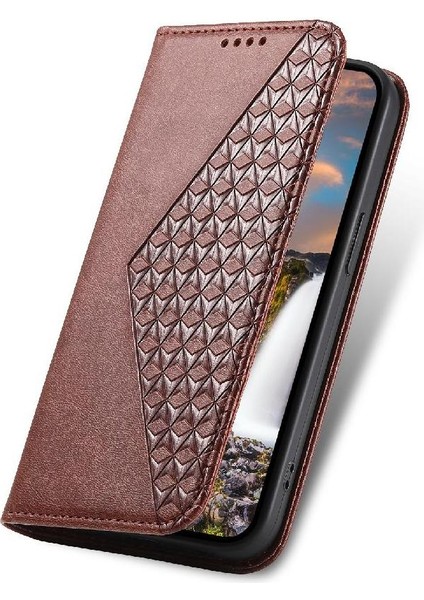 Realme 10 Pro 5g Cüzdan Günlük Kullanım Için Flip Case El Kayışı Eşkenar Dörtgen Şekli (Yurt Dışından)