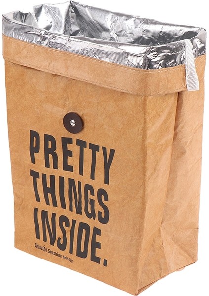 1 Adet Dayanıklı Yalıtımlı Termal Kağıt Torbası Snack Soğutucu Piknik Konteyner Kahverengi Kağıt Öğle Yemeği Çantası Kullanımlık Kutu Çuval | Öğle Yemeği Çantalar (Yurt Dışından) fırsatları