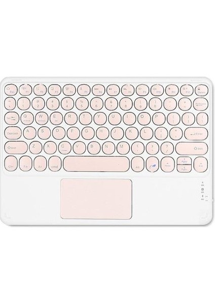 Qwert Kablosuz Bluetooth iPad Dokunmatik Klavye Tablet Için iPad 8. Nesil Kablosuz Harici Klavye | Klavyeler (Pembe) (Yurt Dışından)