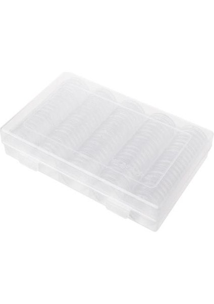 100 Para Tutucu Kapsül 27MM Yuvarlak Kutu Plastik Koleksiyon Depolama Organizatör (Yurt Dışından) fiyatları