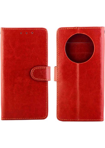 Huawei Mate 50 Pro Için Flip Case Manyetik Kapatma Pu Deri Kickstand (Yurt Dışından)