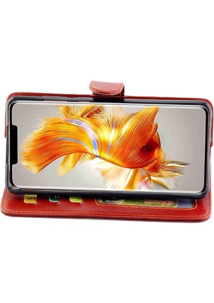 Huawei Mate 50 Pro Için Flip Case Manyetik Kapatma Pu Deri Kickstand (Yurt Dışından)