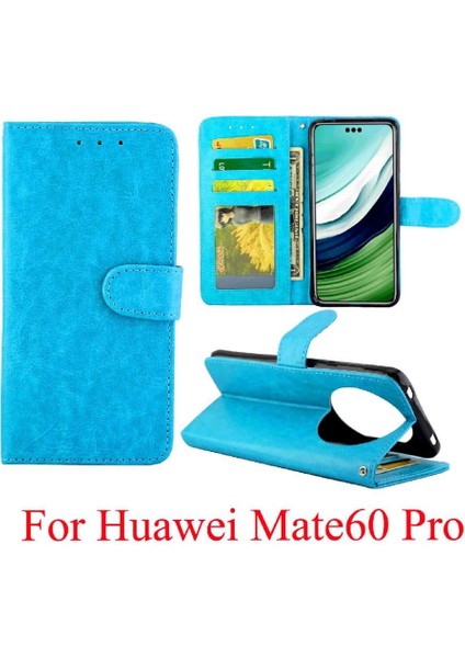 Huawei Mate 60 Pro Için Flip Case Manyetik Kapatma Darbeye Kart Tutucu (Yurt Dışından)