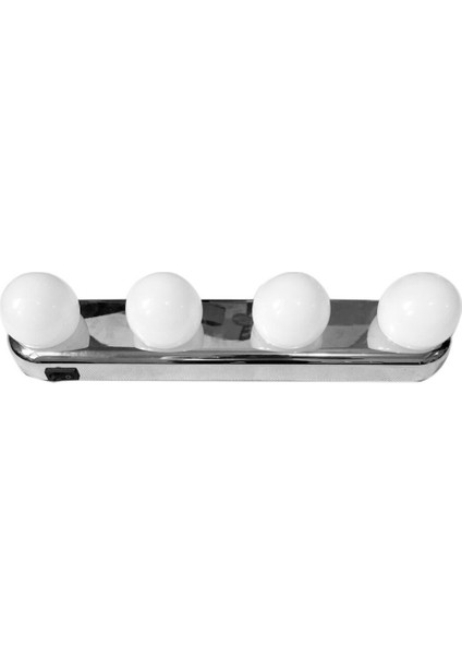 LED Vanity Ayna Işıkları Makyaj Vanity Kabine Ayna Işık Makyaj Işık Parlak 4 LED Ampul Kozmetik Ayna Işık Batarya | Makyaj Aynaları (Beyaz) (Yurt Dışından)