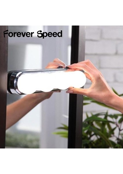 LED Vanity Ayna Işıkları Makyaj Vanity Kabine Ayna Işık Makyaj Işık Parlak 4 LED Ampul Kozmetik Ayna Işık Batarya | Makyaj Aynaları (Beyaz) (Yurt Dışından) fırsatları