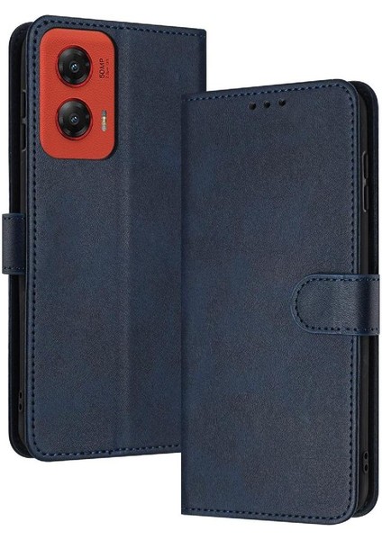 Motorola Moto G Stylus 5g Için Flip Case 2024 Saf Renk Kickstand Pu (Yurt Dışından)