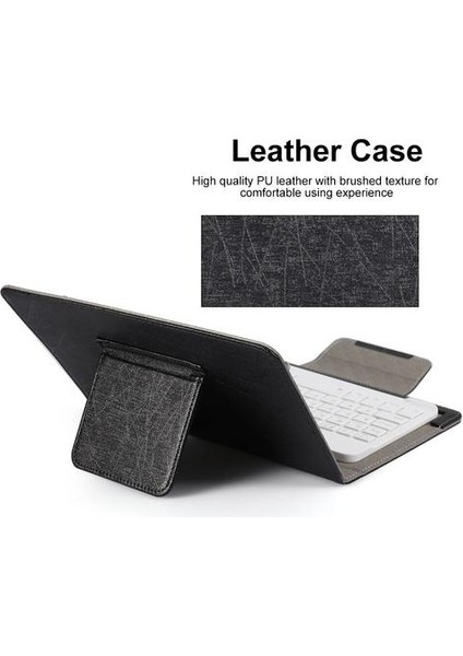 Qwerty 10 Inç Mini Kablosuz Bluetooth Klavye Için iPad Android Windows Tablet Koruma Kılıfı ile Tablet Tuş Takımı Için Xiaomi Samsung Smartphone | Klavye (Altın Beyaz Klavye) (Yurt Dışından) fırsatları
