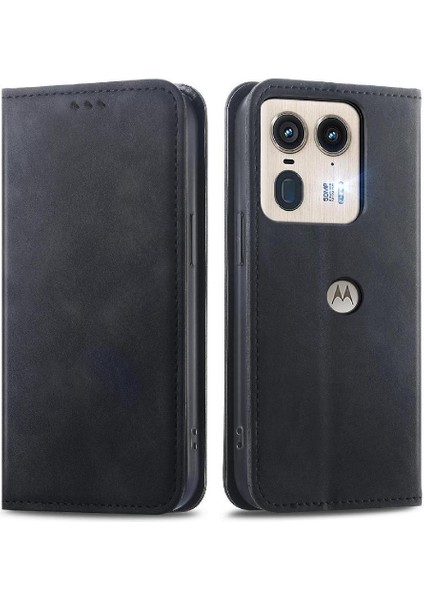 Motorola Kenar 50 Ultra Cüzdan Flip Kapak Için Flip Case Basit Iş (Yurt Dışından)