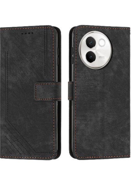 Vıvo V30E 5g Kickstand Kart Ekleme Pu Deri Cüzdan Için Flip Case (Yurt Dışından)