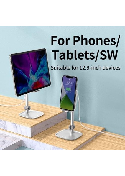 15 W Kablosuz Şarj Standı iphone Samsung Xiaomi Ayarlanabilir Tablet Standı Masaüstü Mobil Telefon Tutucu Ipad Pro Hava Için | Kablosuz Şarj (Yurt Dışından)