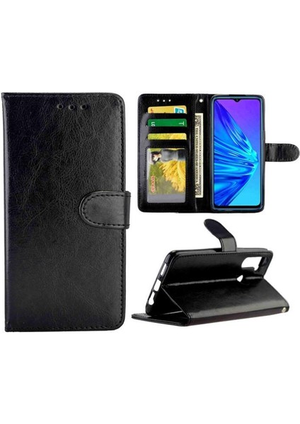 Realme 5 Darbeye Dayanıklı Manyetik Kapatma Kart Tutucu Pu Deri Için Flip Case (Yurt Dışından) modelleri