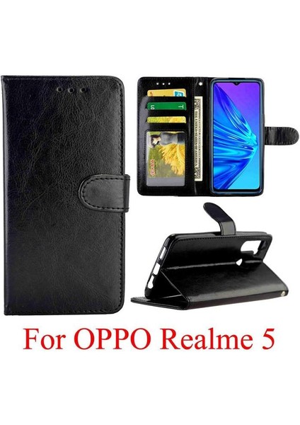 Realme 5 Darbeye Dayanıklı Manyetik Kapatma Kart Tutucu Pu Deri Için Flip Case (Yurt Dışından) indirimleri