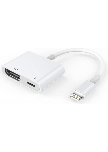 HDMI Adaptörü, Iphone 1080P Lightning Dijital Av Adaptörü Için HDMI Adaptörü, Iphone ve Ipa Için HDMI Sync Ekran HDMI Konektörü (Yurt Dışından)