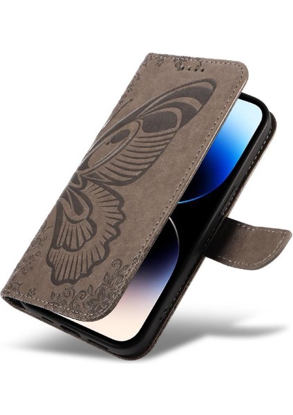 Kredi Kartı Yuvası ile IPhone 14 Pro Max Yüksek Kalite Deri Için Flip Case (Yurt Dışından)