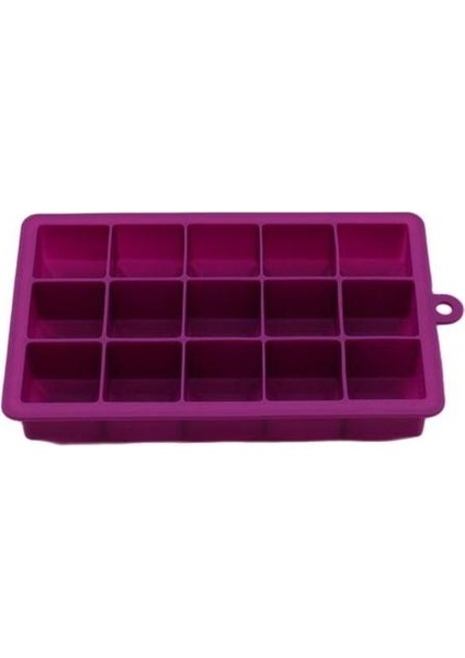 Kare 15 Izgara Silikon Buz Küpü Kapak Aşındırıcı Mavi (Yurt Dışından)