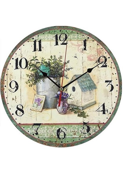 Ahşap Saat Vintage Saat Oturma Odası Dekorasyonu 30CM Duvar Saati (Yurt Dışından)
