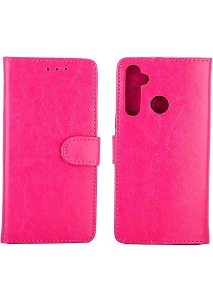 Realme 5 Darbeye Dayanıklı Manyetik Kapatma Kart Tutucu Pu Deri Için Flip Case (Yurt Dışından)