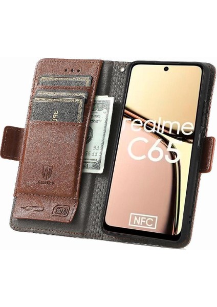 Realme C65 Çok Renkli Ekleme Iş Cüzdan Çoklu Kart Için Flip Case (Yurt Dışından) fırsatları