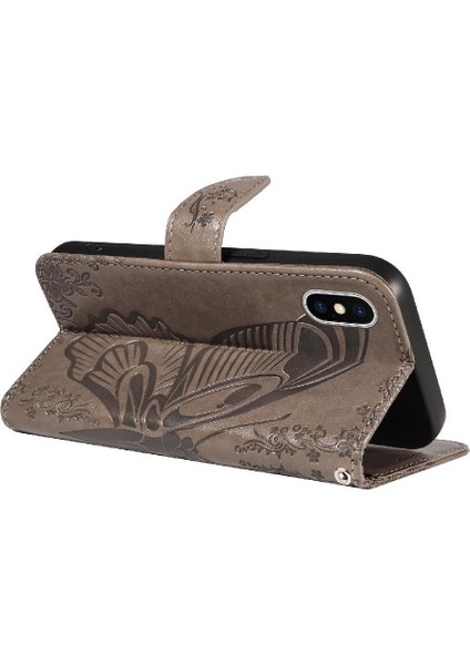 Kredi Kartı Yuvası ile IPhone Xs Max Için Flip Case Ayrılabilir El Kayışı (Yurt Dışından) indirimleri