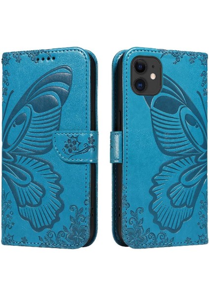 Kredi Kartı Yuvası ile IPhone 12 Mini Yüksek Kaliteli Deri Için Flip Case (Yurt Dışından)