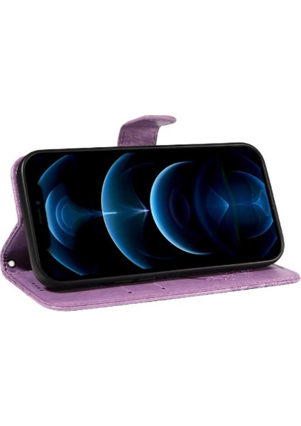 Kredi Kartı Yuvası Ayrılabilir El Kayışı ile IPhone 13 Pro Için Flip Case (Yurt Dışından)