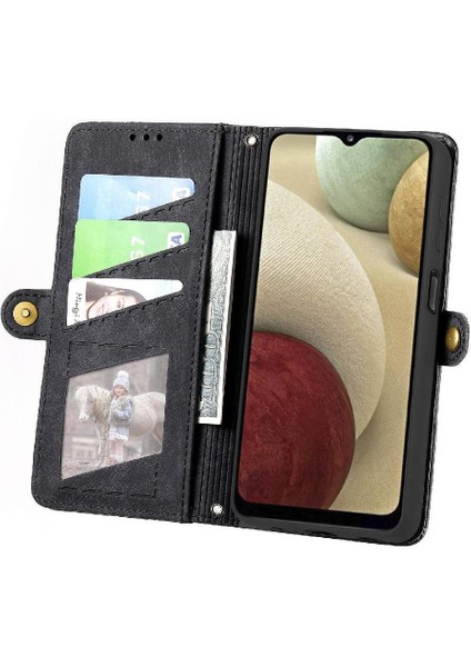 Samsung Galaxy A12 5g Için Flip Case Basit Iş Deri Kılıf Flip (Yurt Dışından) fırsatları