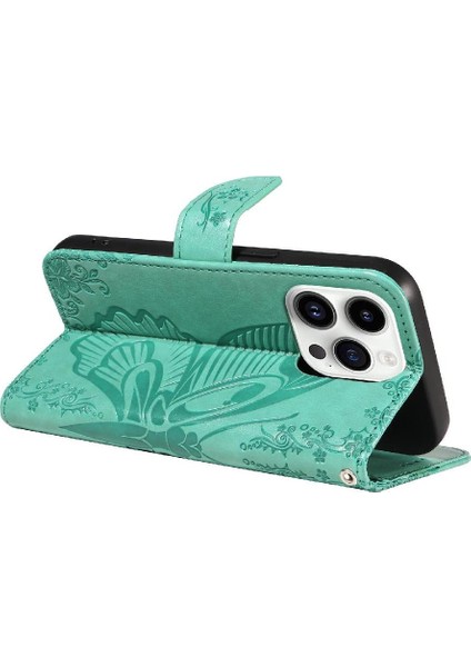 Kredi Kartı Yuvası ile IPhone 14 Pro Için Flip Case Ayrılabilir El Kayışı (Yurt Dışından)
