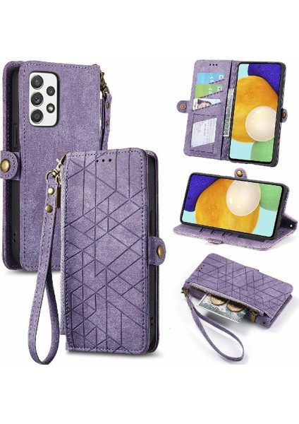 Samsung Galaxy Için Flip Case A52S 5g Darbeye Kapak Kapak Basit Cüzdan (Yurt Dışından)