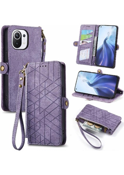 Xiaomi 11 Için Flip Case Cüzdan Kılıf Darbeye Basit Iş (Yurt Dışından)