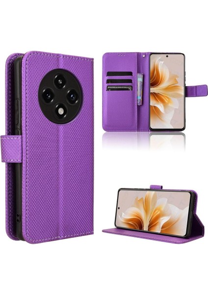 Oppo A3 Pro 5g Kickstand Kart Tutucu Manyetik Cüzdan Kapak Için Kılıf (Yurt Dışından)