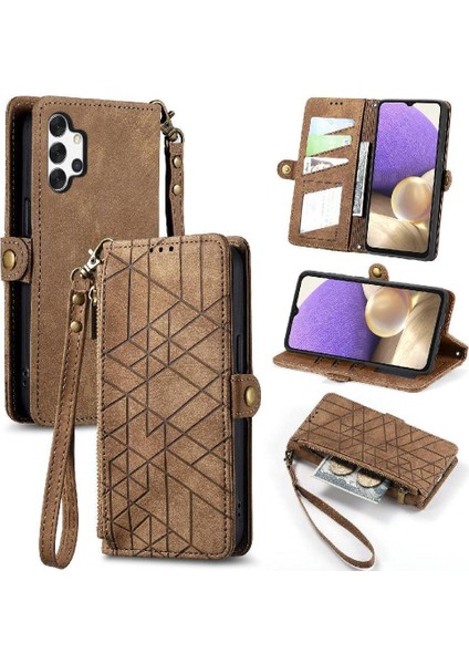 Samsung Galaxy A32 5g Için Flip Case Deri Kılıf Darbeye Cüzdan Flip (Yurt Dışından)