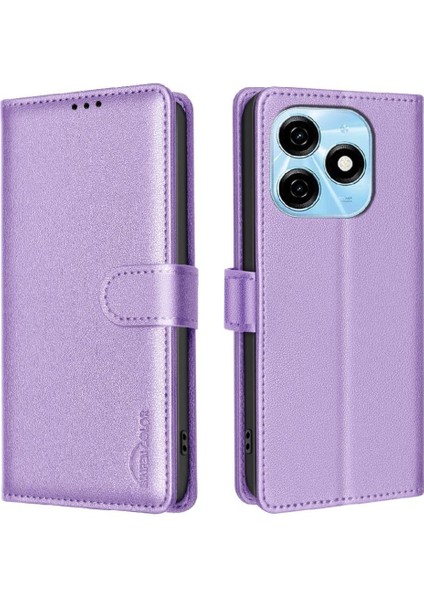 Tecno Spark 20 Cüzdan Kart Tutucu Kickstand Rfıd Engelleme Pu Için Flip Case (Yurt Dışından)