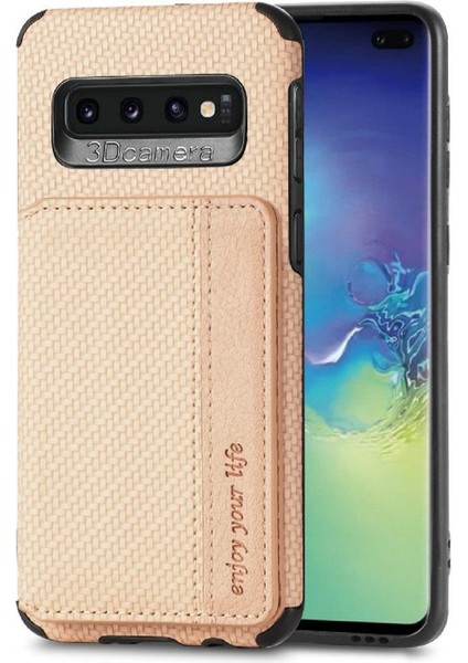 Samsung Galaxy S10 Standı Fonksiyonu Manyetik Kart Tutucu Rfıd (Yurt Dışından)
