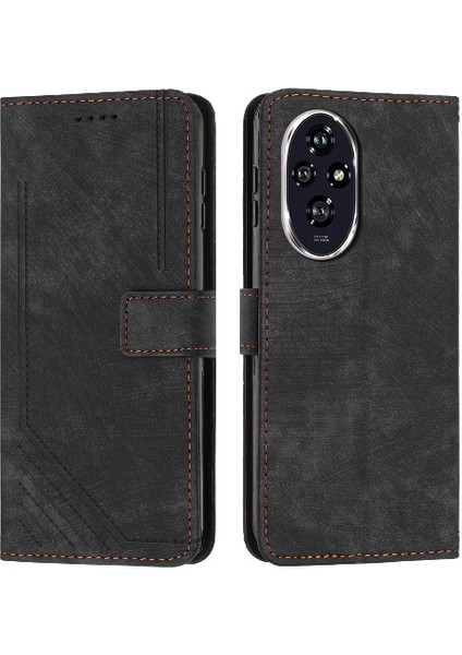 Onur 200 Pu Deri Kart Ekleme Cüzdan Kickstand Için Flip Case (Yurt Dışından)