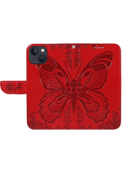 Kredi Kartı Yuvası ile IPhone 13 Mini Yüksek Kalite Deri Için Flip Case (Yurt Dışından)