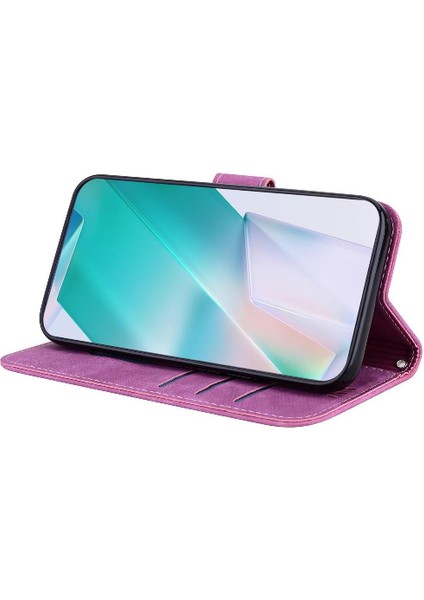 YH Market Onur Magic6 Pro Için Kılıf Tutucu Kapak Flip Folio Kabartmalı Sevimli Kaplan (Yurt Dışından)