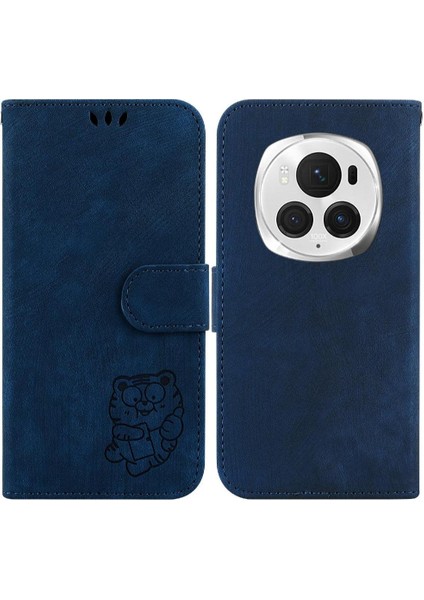 Onur Magic6 Pro Için Kılıf Tutucu Kapak Flip Folio Kabartmalı Sevimli Kaplan (Yurt Dışından)