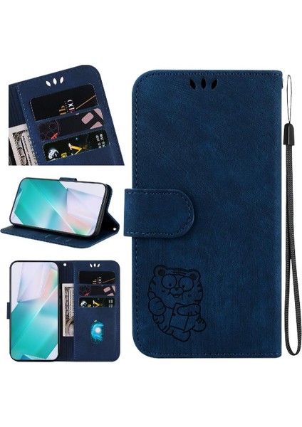 Onur Magic6 Pro Için Kılıf Tutucu Kapak Flip Folio Kabartmalı Sevimli Kaplan (Yurt Dışından)