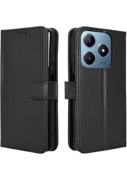 Realme C63 4g Kickstand Kart Tutucu Kapak Manyetik Cüzdan Için Kılıf (Yurt Dışından)