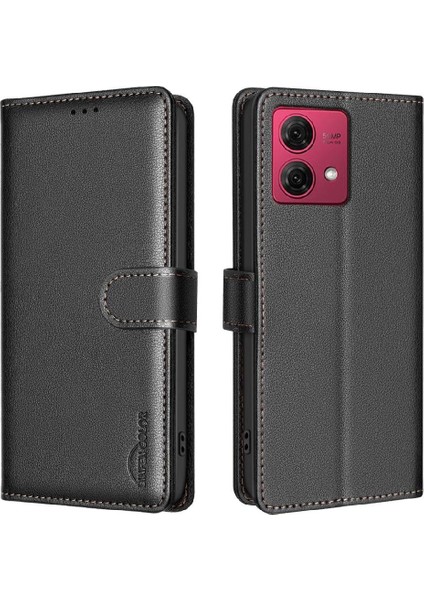 Motorola Moto G84 5g Kart Tutucu Kickstand Rfıd Engelleme Pu Için Flip Case (Yurt Dışından) indirimleri