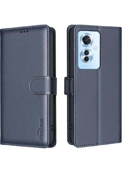 Oppo Oppo 11F 5g Rfıd Engelleme Kart Tutucu Kickstand Pu Için Flip Case (Yurt Dışından)