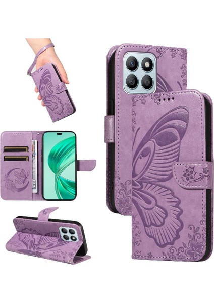 Kredi Kartı Yuvası El ile Onur X8B Yüksek Kaliteli Deri Için Flip Case (Yurt Dışından)