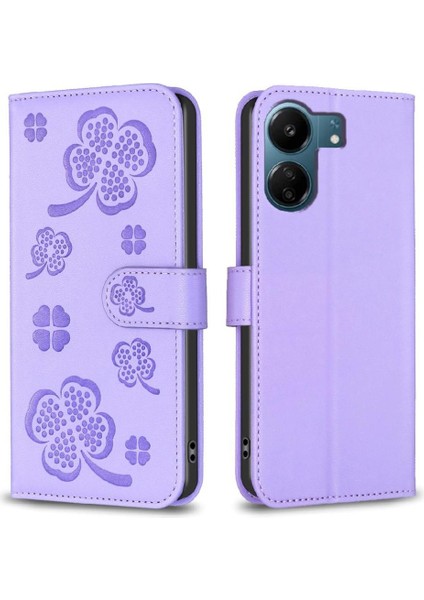 Xiaomi Redmi Için Flip Case Xiaomi Yonca Çiçek Çok Renkli Kart Yuvaları Tutucu (Yurt Dışından)