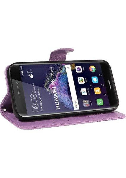 Kredi Kartı Yuvası ile Huawei P8 Lite Için Flip Case Yüksek Kalite Deri (Yurt Dışından)