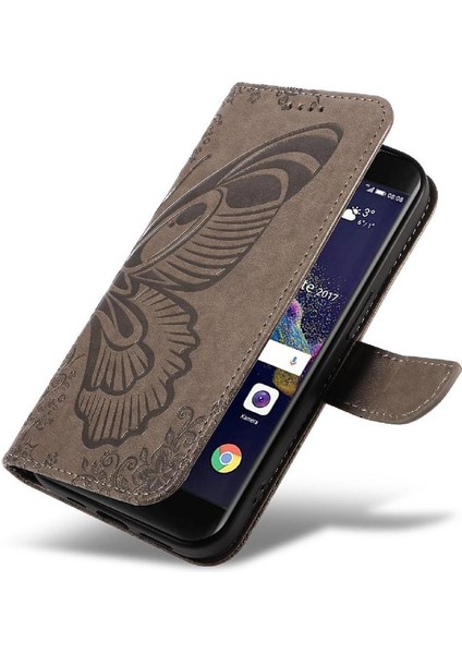 Kredi Kartı Yuvası ile Huawei P8 Lite Için Flip Case Yüksek Kalite Deri (Yurt Dışından)