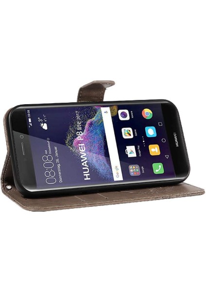 Kredi Kartı Yuvası ile Huawei P8 Lite Için Flip Case Yüksek Kalite Deri (Yurt Dışından)