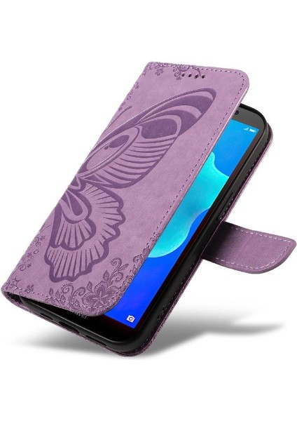 Huawei Y5 Başbakan 2018 Yüksek Kalite Deri Ayrılabilir El Için Flip Case (Yurt Dışından)