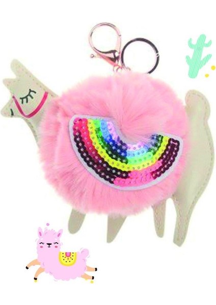 Pembe Lama Anahtarlık
