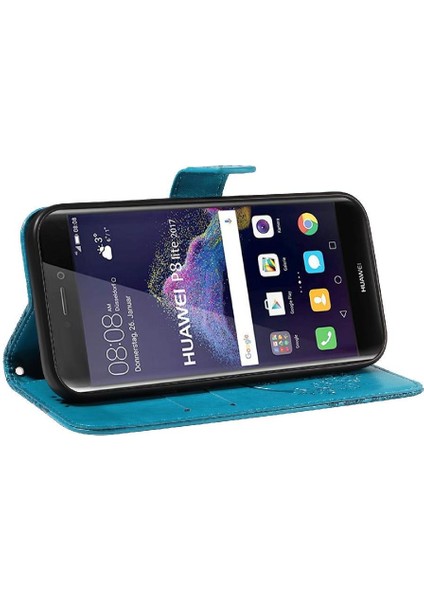 Kredi Kartı Yuvası ile Huawei P8 Lite Için Flip Case Yüksek Kalite Deri (Yurt Dışından)
